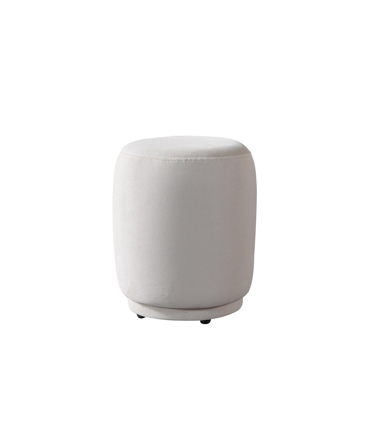 Cloe Ivory Velvet Stool from Nova Furniture - Luna Furniture