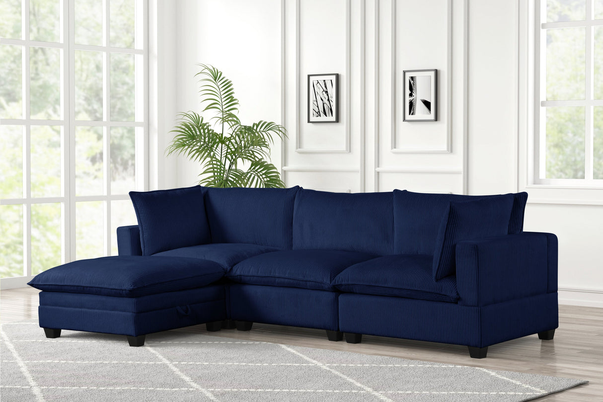 Cloud Dark Blue Modular Sectional from Happy Homes - Luna Furniture