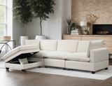 Cloud Sand Linen 4-Piece Modular Sectional from Happy Homes - Luna Furniture