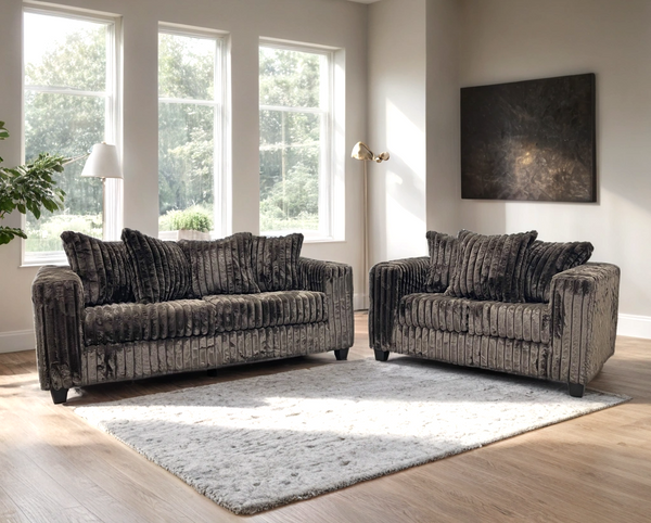 Cloudline Chocolate Sofa & Loveseat Set