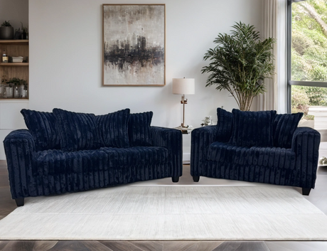 Cloudline Navy Sofa & Loveseat Set from Happy Homes - Luna Furniture