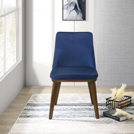 Clove Navy Blue Velvet Dining Chair (Set Of 2) from Midinmod - Luna Furniture