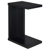 Clower Black Engineered Wood C-Shaped Sofa Side Table from Coaster - Luna Furniture