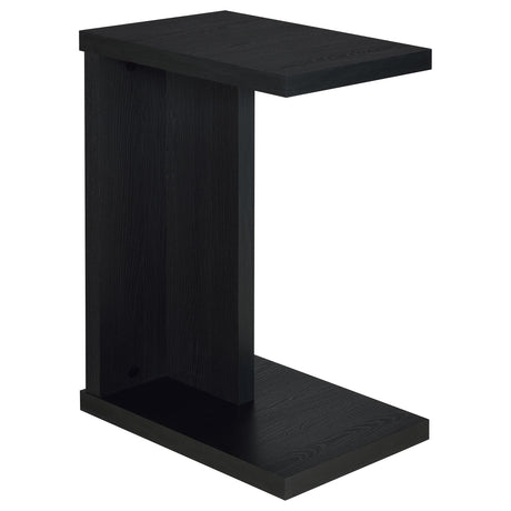 Clower Black Engineered Wood C-Shaped Sofa Side Table from Coaster - Luna Furniture