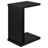 Clower Black Engineered Wood C-Shaped Sofa Side Table from Coaster - Luna Furniture