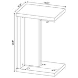 Clower Black Engineered Wood C-Shaped Sofa Side Table from Coaster - Luna Furniture