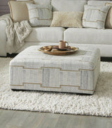 Cochrane Beige Ottoman from Furniture of America - Luna Furniture
