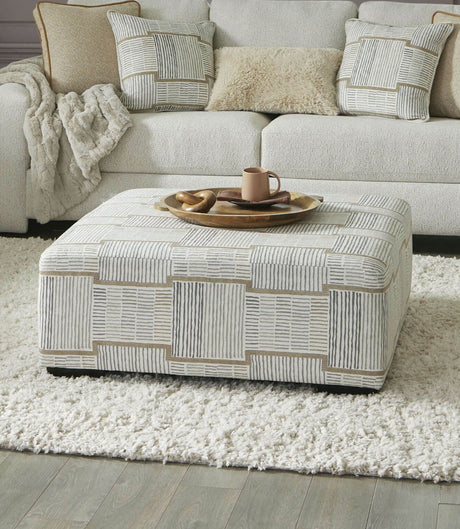 Cochrane Beige Ottoman from Furniture of America - Luna Furniture
