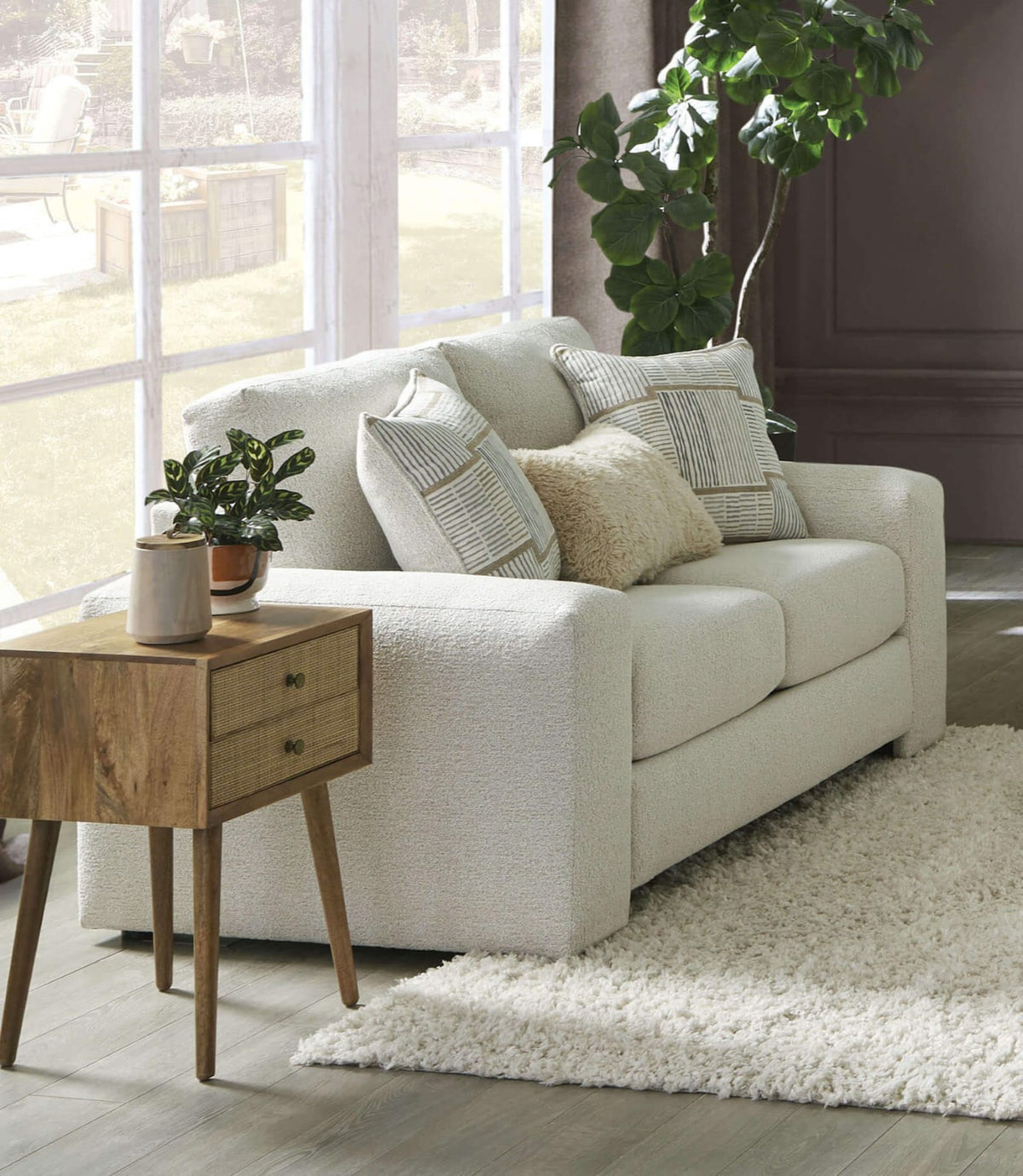 Furniture of America Cochrane Cream/Beige Sofa
