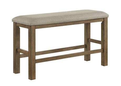 Cockrell Brown/Beige Counter Height Bench from Crown Mark - Luna Furniture