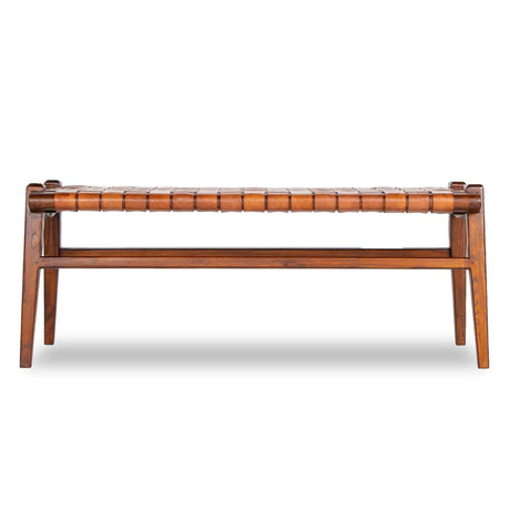 Cody Tan Leather Bench from Midinmod - Luna Furniture