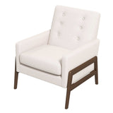 Cole Beige Velvet Solid Wood Lounge Chair from Midinmod - Luna Furniture