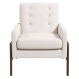 Cole Beige Velvet Solid Wood Lounge Chair from Midinmod - Luna Furniture