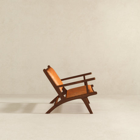 Colin Tan Leather Lounge Chair from Ashcroft Furniture - Luna Furniture