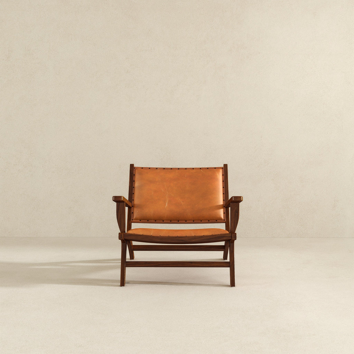 Colin Tan Leather Lounge Chair from Ashcroft Furniture - Luna Furniture