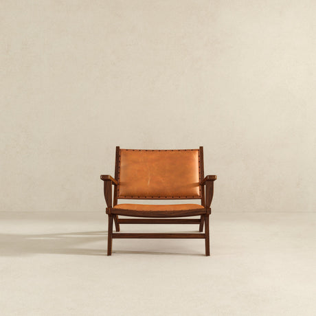 Colin Tan Leather Lounge Chair from Ashcroft Furniture - Luna Furniture