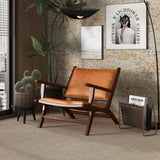Colin Tan Leather Lounge Chair from Ashcroft Furniture - Luna Furniture