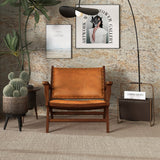 Colin Tan Leather Lounge Chair from Ashcroft Furniture - Luna Furniture