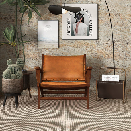 Colin Tan Leather Lounge Chair from Ashcroft Furniture - Luna Furniture