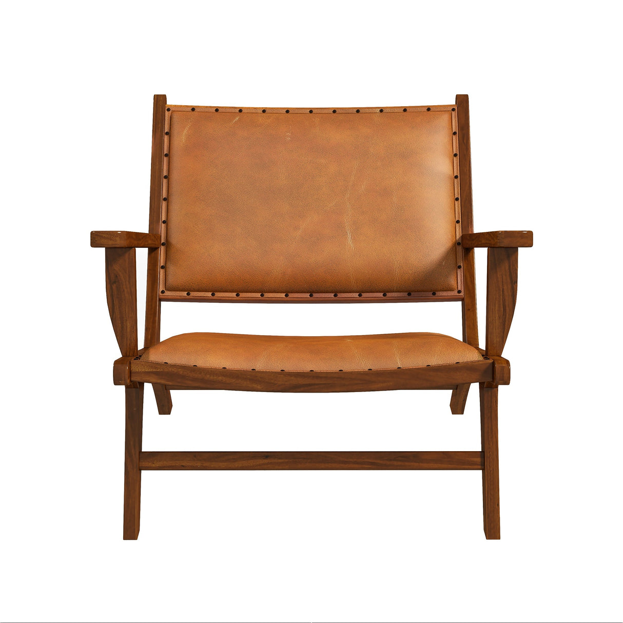 Colin Tan Leather Lounge Chair from Ashcroft Furniture - Luna Furniture