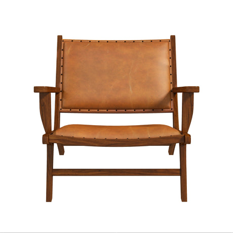 Colin Tan Leather Lounge Chair from Ashcroft Furniture - Luna Furniture