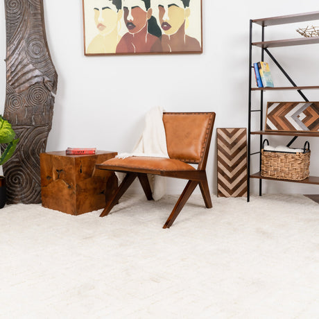 Colin Tan Leather Lounge Chair from Ashcroft Furniture - Luna Furniture