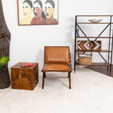 Colin Tan Leather Lounge Chair from Ashcroft Furniture - Luna Furniture