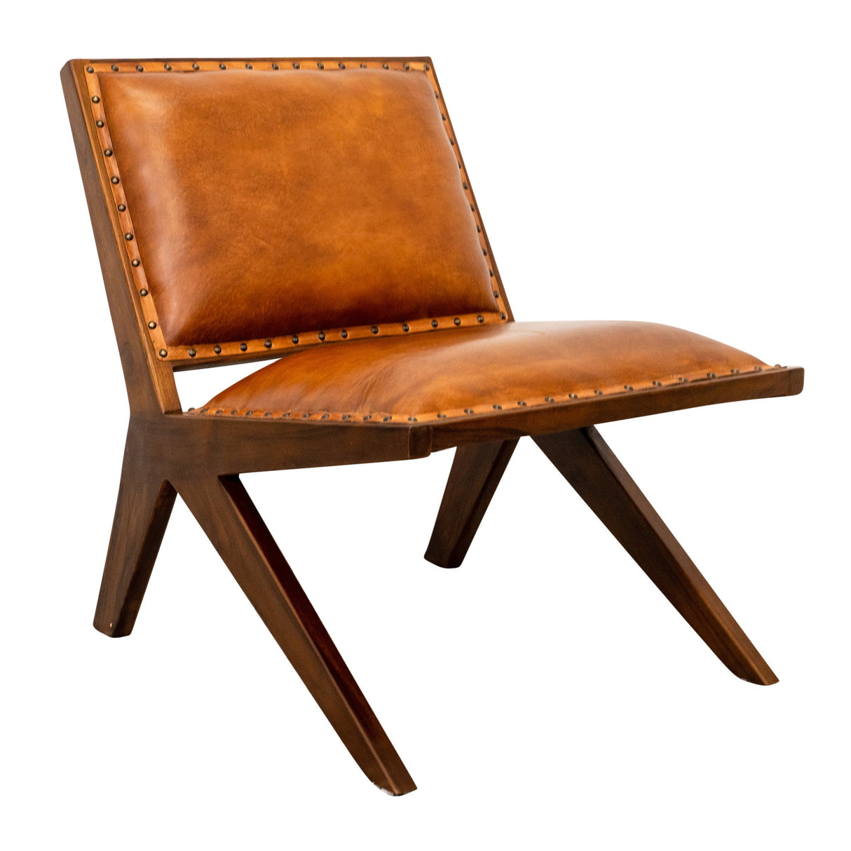 Colin Tan Leather Lounge Chair from Ashcroft Furniture - Luna Furniture