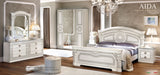 Aida White w/Silver Nightstand from ESF Furniture - Luna Furniture