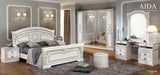 Aida White w/Silver Nightstand from ESF Furniture - Luna Furniture