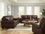 Colleton Dark Brown Leather Living Room Set from Ashley - Luna Furniture