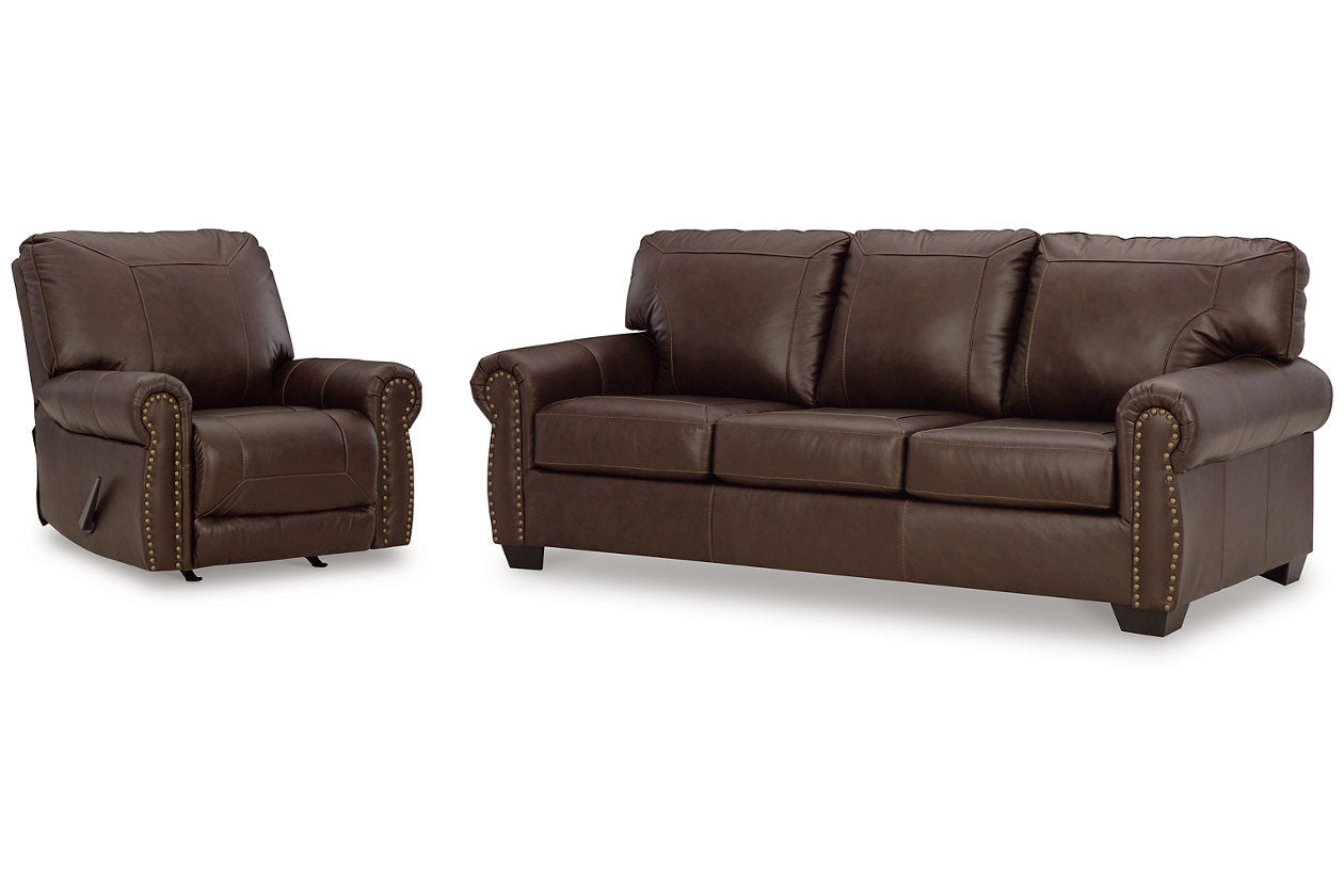 Colleton Dark Brown Sofa and Recliner – Luna Furniture