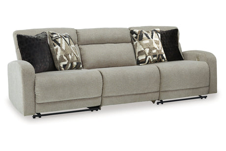 Colleyville Stone 3-Piece Power Reclining Sectional Sofa from Ashley - Luna Furniture