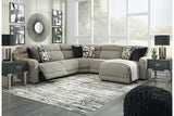 Colleyville Stone 5-Piece Power Reclining Sectional with Chaise from Ashley - Luna Furniture
