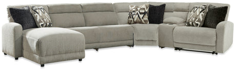 Colleyville Stone 6-Piece Power Reclining Sectional with Chaise from Ashley - Luna Furniture