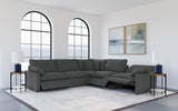 Collins Dark Gray 5-Piece Modular Power Reclining Sectional from Coaster - Luna Furniture