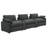 Collins Dark Gray 5-Piece Power Reclining Home Theater Seating from Coaster - Luna Furniture
