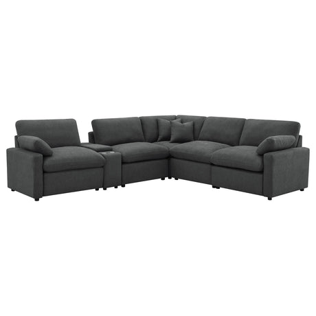 Collins Dark Gray 6-Piece Modular Power Reclining Sectional from Coaster - Luna Furniture