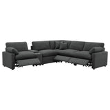 Collins Dark Gray 6-Piece Modular Power Reclining Sectional from Coaster - Luna Furniture