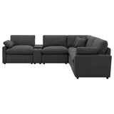 Collins Dark Gray 6-Piece Modular Power Reclining Sectional from Coaster - Luna Furniture