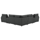 Collins Dark Gray 7-Piece Modular Power Reclining Sectional from Coaster - Luna Furniture