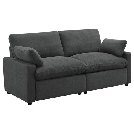Collins Dark Gray Modular Power Reclining Loveseat from Coaster - Luna Furniture