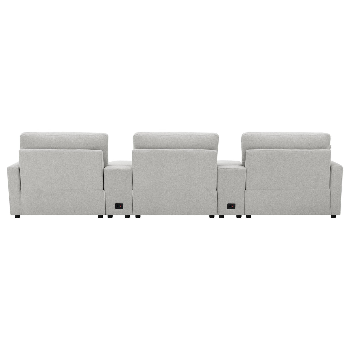 Collins Gray 5-Piece Power Reclining Home Theater Seating from Coaster - Luna Furniture