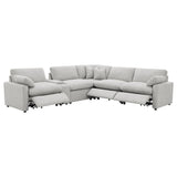 Collins Gray 6-Piece Modular Power Reclining Sectional from Coaster - Luna Furniture