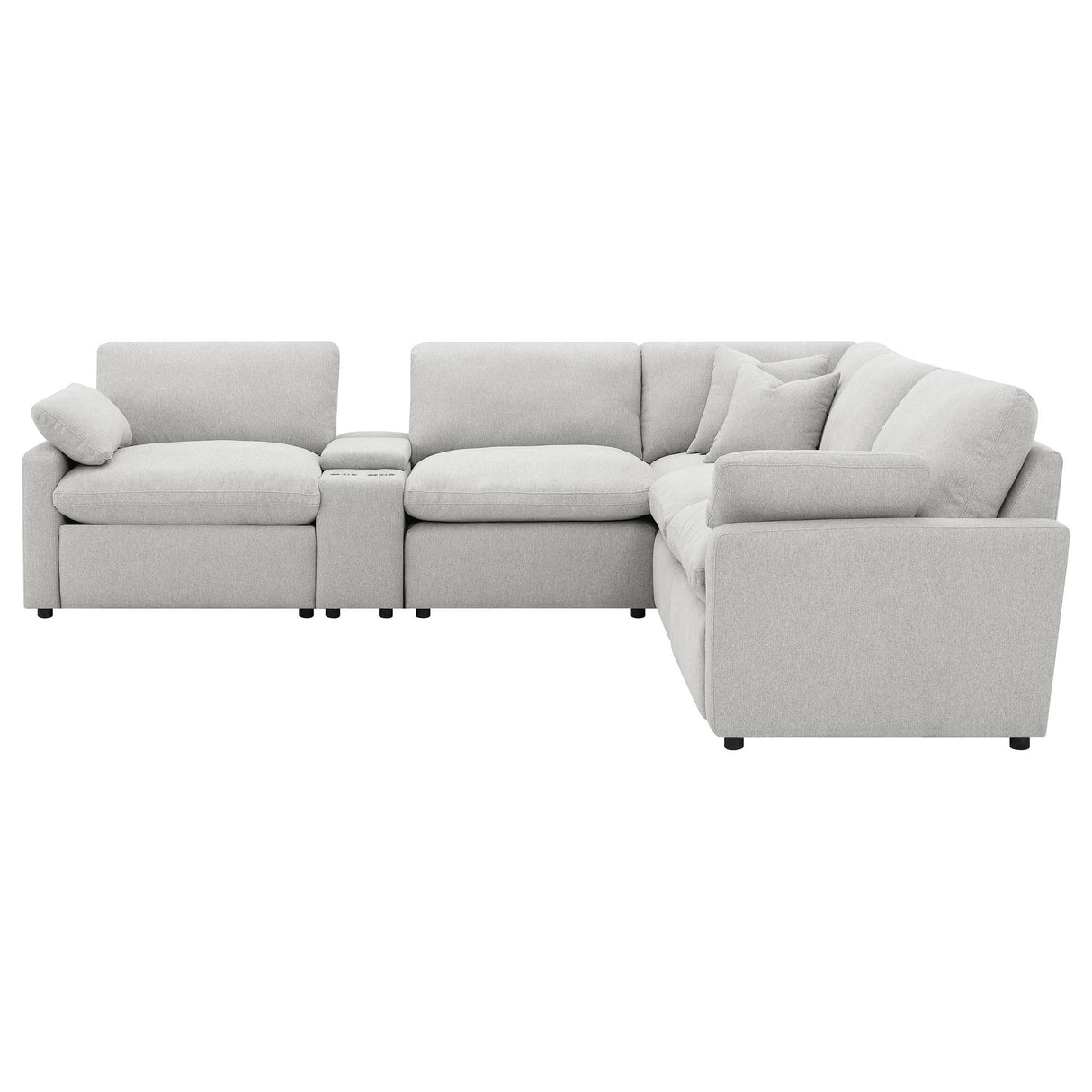 Collins Gray 6-Piece Modular Power Reclining Sectional from Coaster - Luna Furniture