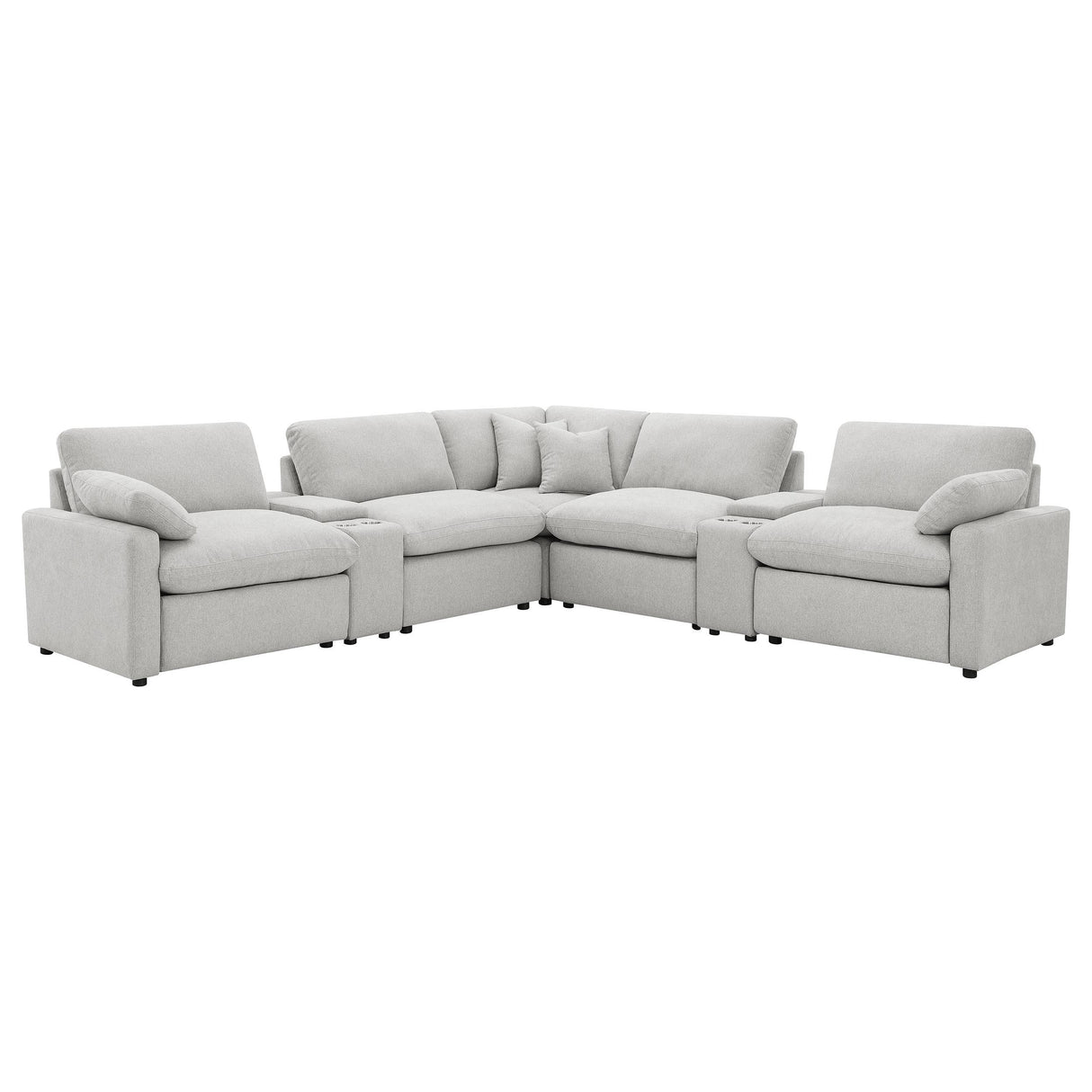 Collins Gray 7-Piece Modular Power Reclining Sectional from Coaster - Luna Furniture