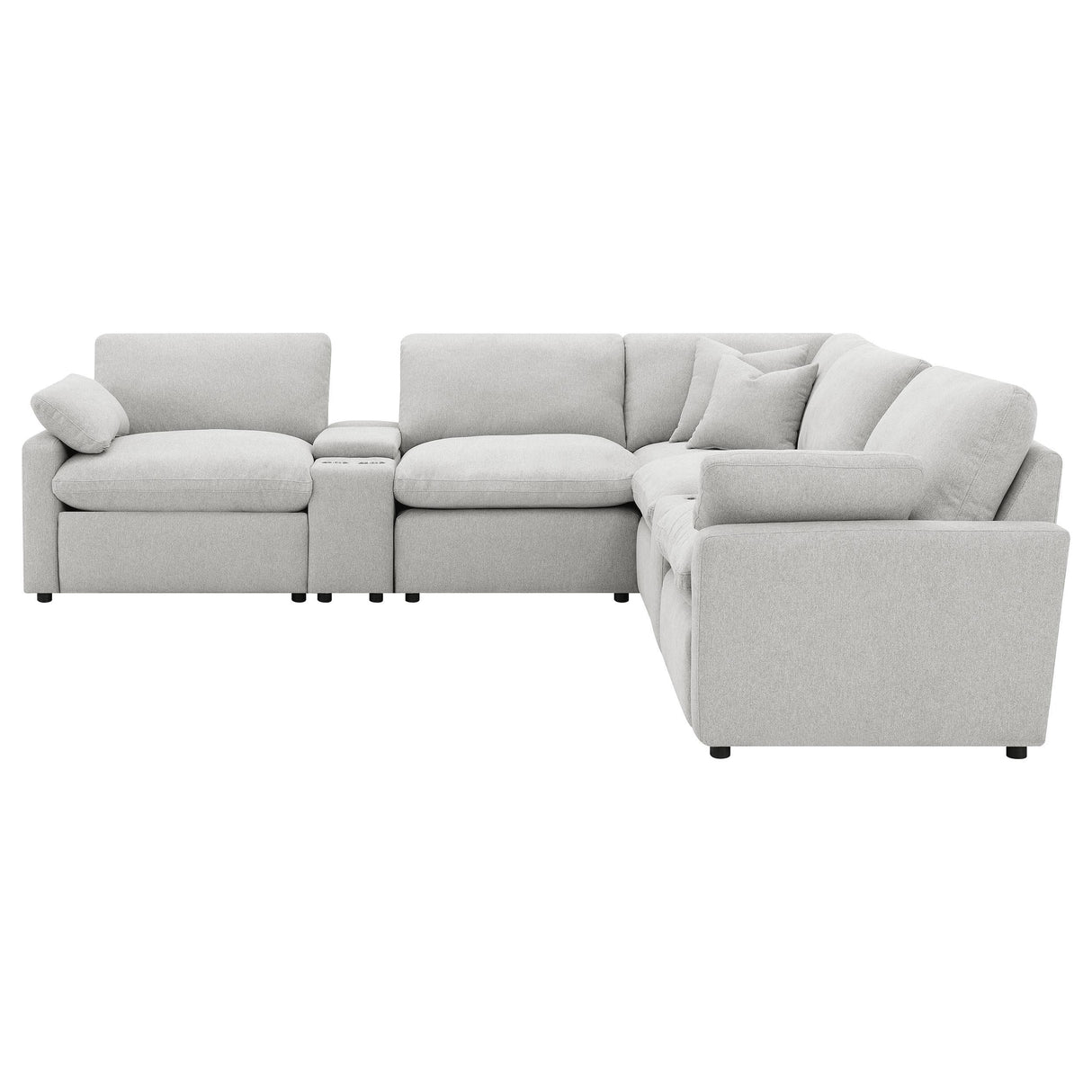 Collins Gray 7-Piece Modular Power Reclining Sectional from Coaster - Luna Furniture