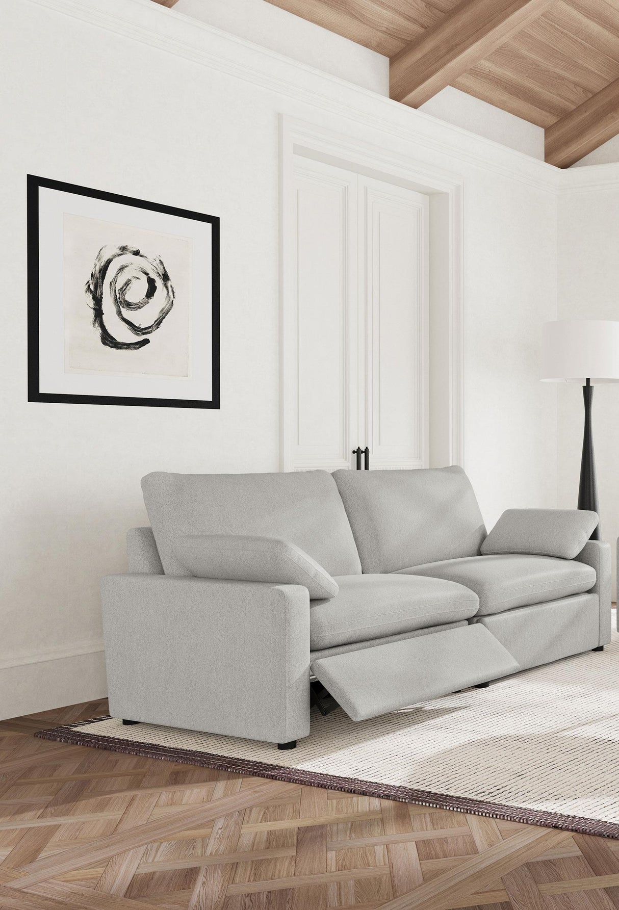Collins Gray Modular Power Reclining Loveseat from Coaster - Luna Furniture