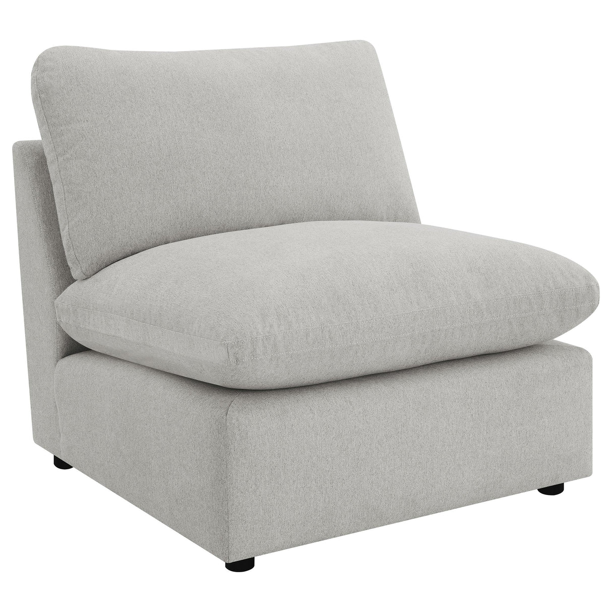 Collins Gray Upholstered Armless Chair from Coaster - Luna Furniture
