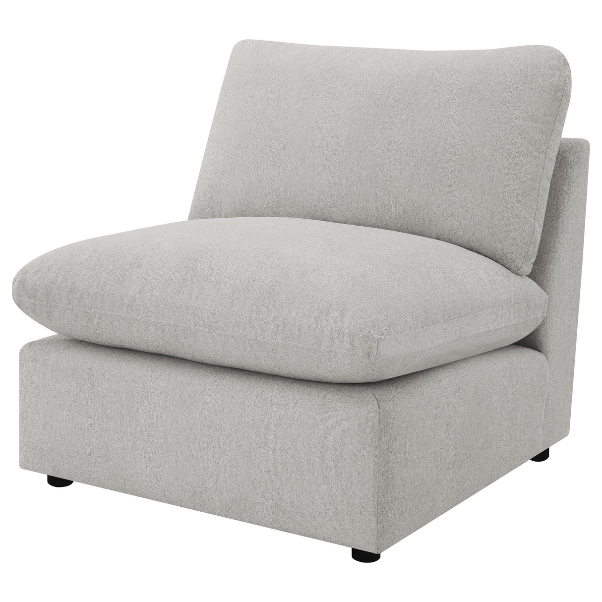 Collins Gray Upholstered Armless Chair from Coaster - Luna Furniture